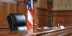 Photo of a courtroom