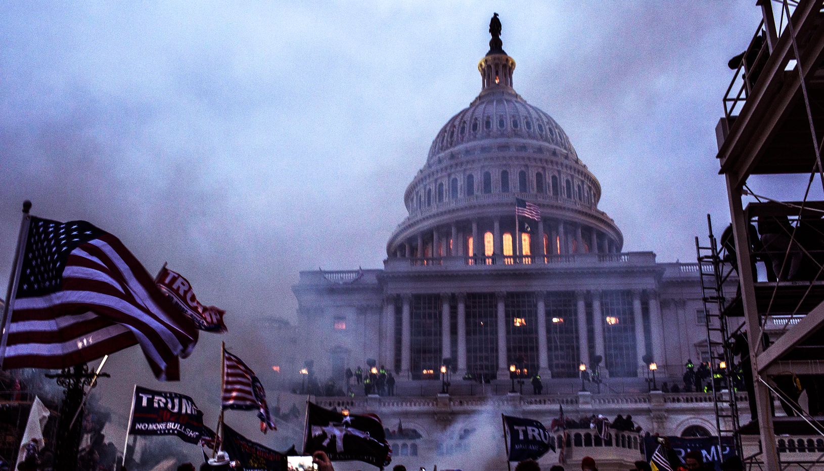 The Capitol building under siege on January 6, 2021