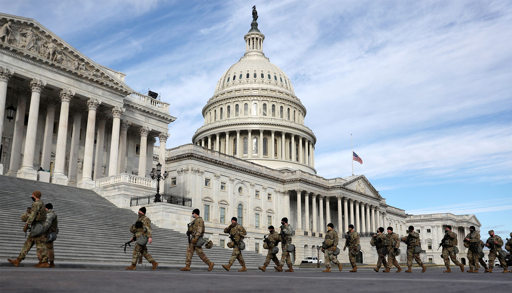 Troops marching on Capitol Hill