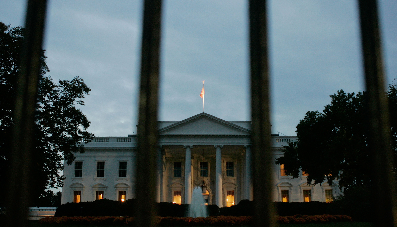 White House in the dark