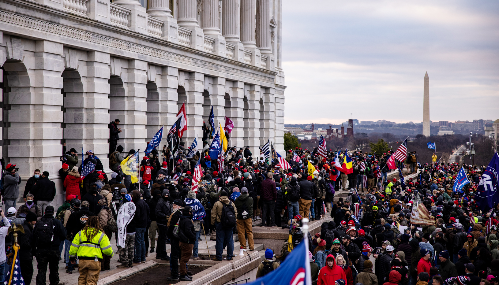 Rioters storming Capitol on January 6, 2021