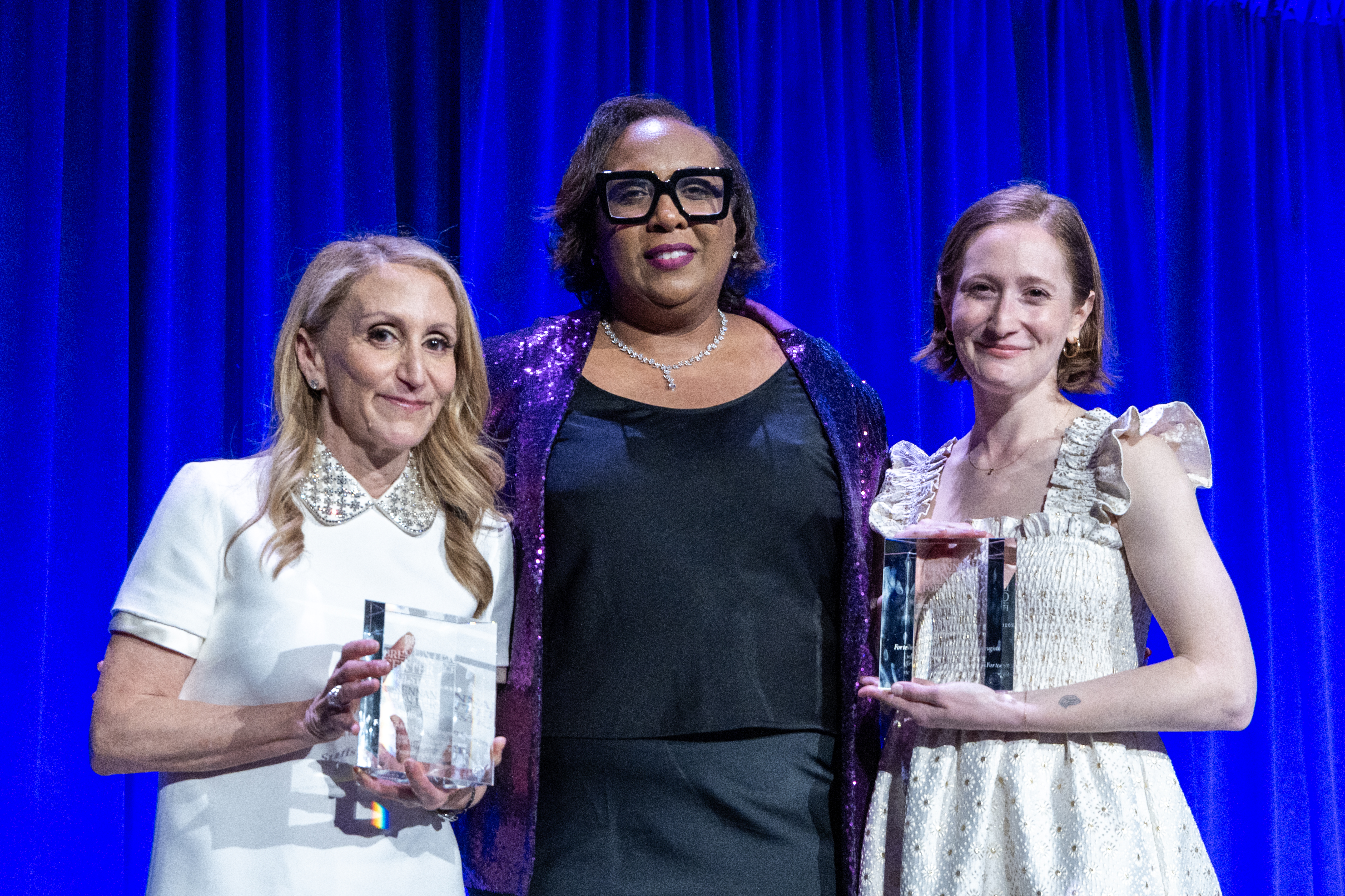 Jill Furman (left) and Rachel Sussman (right), and Celina Stewart (center)