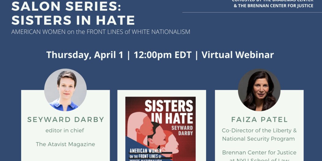 Salon Series: Sisters in Hate with Author Seyward Darby | Brennan ...