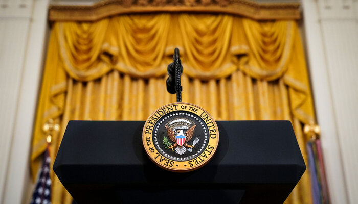 U.S. presidential podium