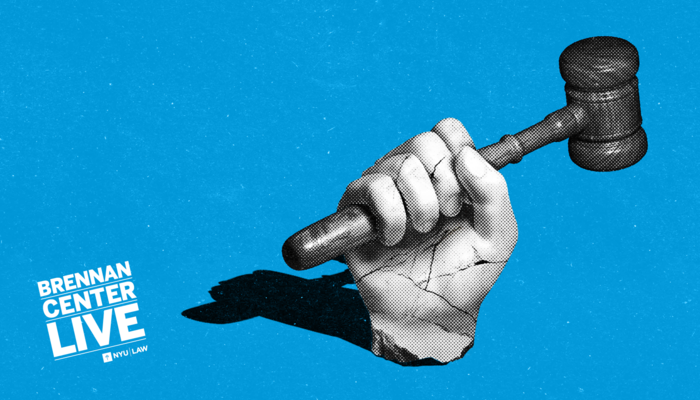 Illustration of a hand holding a gavel