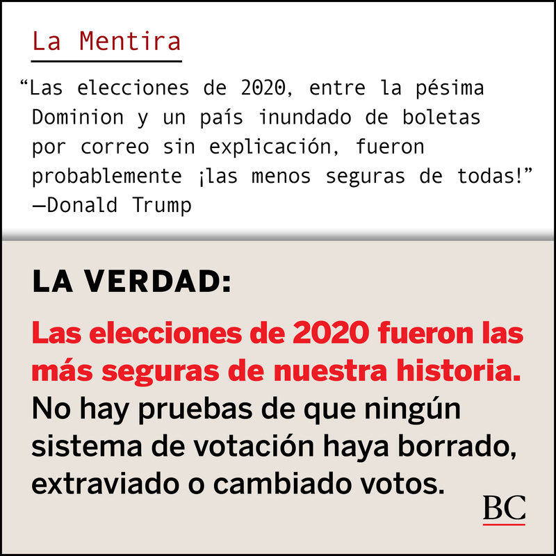 Las elecciones de 2020 fueron las más seguras de nuestra historia.