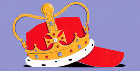 Crown laid on top of MAGA hat