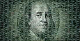 Ben Franklin overlayed with data