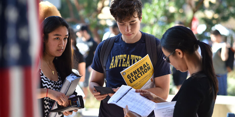 Students voting